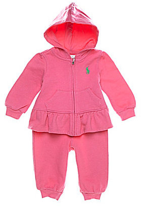 Ralph Lauren Childrenswear Baby Girls 3-24 Months Full-Zip Hoodie & Pull-On