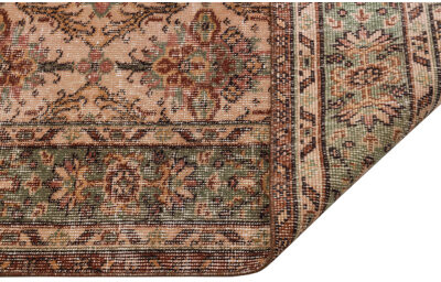 Isabelline Hullinger Antique Hand Woven Brown Hullinger Runner Carpet