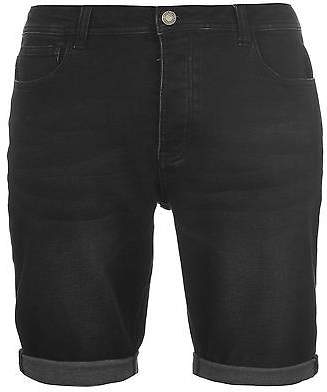 Firetrap Mens Blackseal Denim Jog Shorts Pants Trousers Bottoms Summer Casual