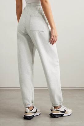 Sporty & Rich Embroidered Cotton-blend Jersey Track Pants - Cream