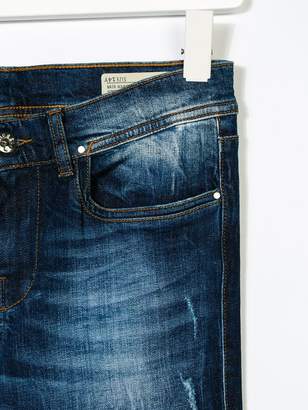 Diesel Kids Teen distressed flared jeans