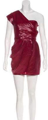 Lela Rose One-Shoulder Mini Dress