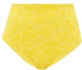 Thumbnail for your product : Mara Hoffman Lydia Floral-cloque Bikini Briefs - Yellow