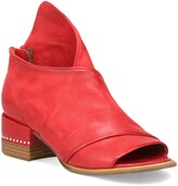 red peep toe bootie heels