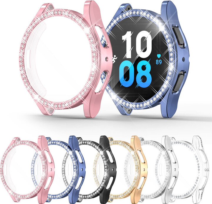NEY Diamond Case for Samsung Galaxy Watch 5/5 pro/4 40mm 44mm PC Cover All-Around Bumper Protector Galaxy watch 4 classic 42mm 46mm