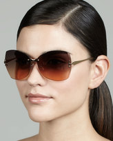 Thumbnail for your product : Tory Burch T-Temple Butterfly Sunglasses, Gold/Orange