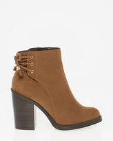 Thumbnail for your product : Le Château Faux Suede Almond Toe Ankle Boot