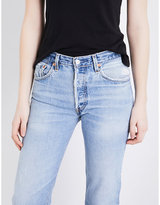 Thumbnail for your product : RE/DONE Turned-up straight high-rise jeans