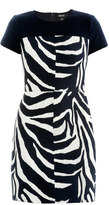 Thumbnail for your product : DKNY Jacquard zebra-print dress