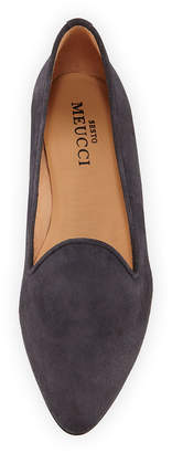 Sesto Meucci Ariele Comfortable Suede Chunky-Heel Loafer Pump