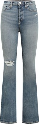 Hudson Faye Distressed Boot-Cut Jeans