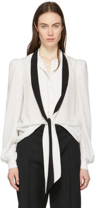 Givenchy Off-White and Black Tie Shirt
