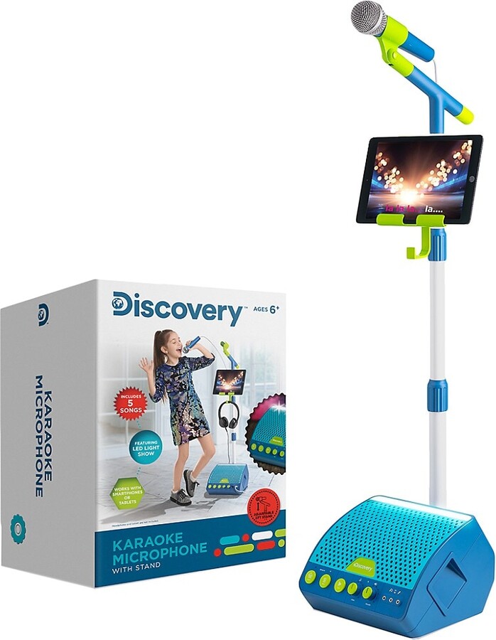 Discovery Kids Kid's LED Toy Microphone With Stand & Tablet Holder