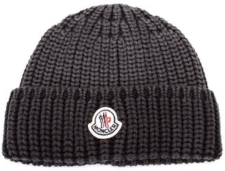 Moncler ribbed beanie hat