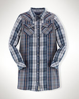 Thumbnail for your product : Ralph Lauren Plaid Cotton Shirtdress
