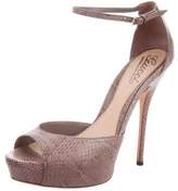 Thumbnail for your product : Gucci Snakeskin Platform Pumps