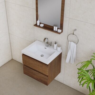 Single Bathroom Vanity Set Base Finish, 24 Wall Mounted Single Bathroom Vanity Set