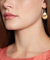 Thumbnail for your product : Brooks Brothers Gold Hammered Drop Earrings