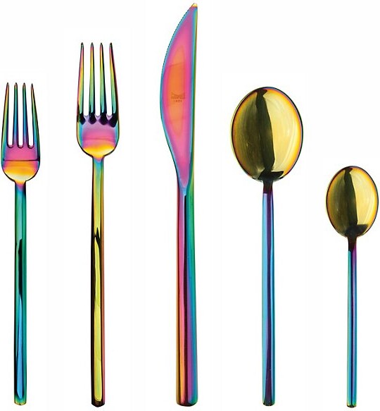 Mepra Due 5-Piece Flatware Place Setting in Multicolor