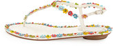 Thumbnail for your product : Rene Caovilla Lace & Floral Thong Sandal, Multi
