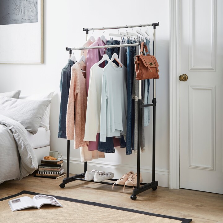 Dunelm Double Clothes Rail Black ShopStyle Decor