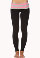 Thumbnail for your product : Forever 21 Skinny Foldover Yoga Pants
