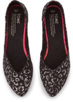 Thumbnail for your product : Toms Black Snow Leopard Vegan Women's Jutti Flats