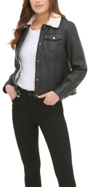 levis leather jacket women