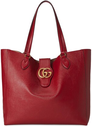 red gucci leather bag