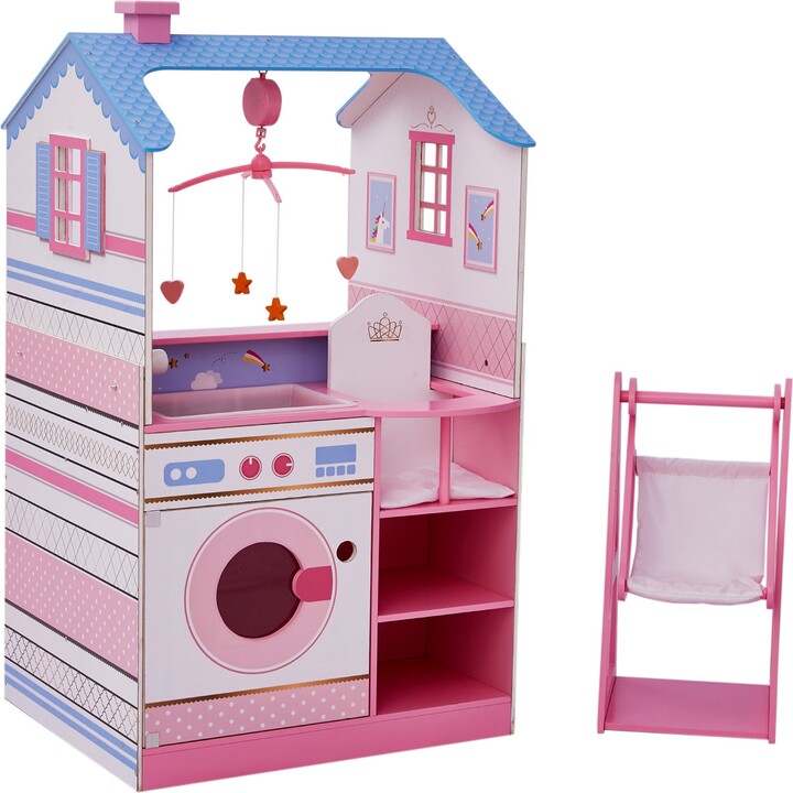 Teamson Kids Childrens Wooden Doll Changing Station Dollhouse TD-11460W