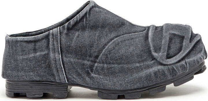 D-Hammer-Low-cut denim boots with Oval D toe guard
