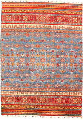 Isabelline Southwestern Handmade Hand-Knotted Rectangle 9'6\