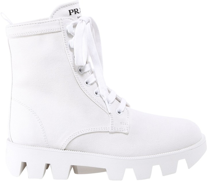 prada white boots