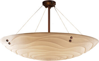 Justice Design Group Porcelina Finials 12 Light Semi Flush Mount