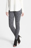 Thumbnail for your product : Hue Leopard Print Denim Leggings