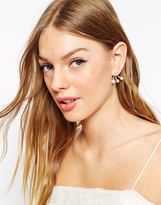 Thumbnail for your product : Oasis Faux Pearl Flower Through & Through Stud Earrings