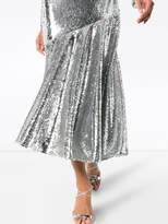Thumbnail for your product : Racil Racil Sequin Embellished Silk Blend Midi Dress
