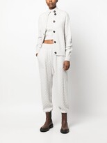 Thumbnail for your product : Brunello Cucinelli Cable-Knit Cashmere Track Pants