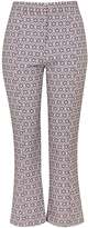 Thumbnail for your product : Topshop Printed jacquard crop flares