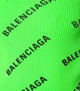 Thumbnail for your product : Balenciaga Allover Logo ribbed-knit sweater