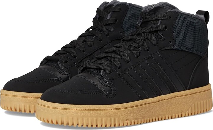 adidas Kids Break Start Mid Top Shoes (Big Kid) Kids Shoes Black/Carbon/Gum : 6.5 Big Kid M, Leather/Synthetic