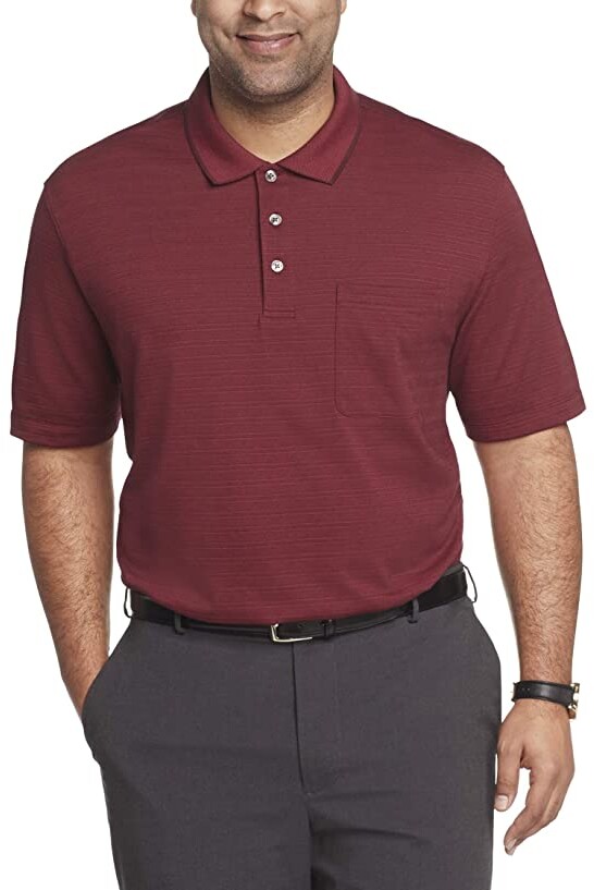 Van Heusen Mens Big and Tall Flex Short Sleeve Stretch Solid Polo Shirt 