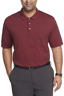 Van Heusen Mens Big and Tall Flex Short Sleeve Stretch Stripe Polo Shirt 
