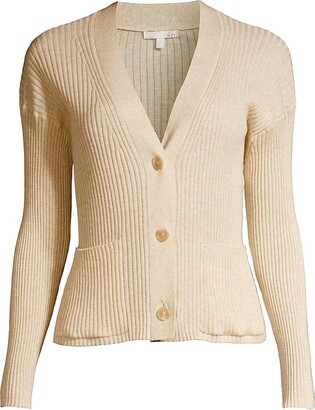 Skin Cotton Adaline Velour Cardigan in Brown Womens Clothing Jumpers and knitwear Cardigans 
