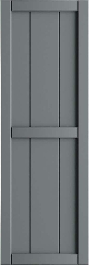 16-1/8 in. x 71 in. True Fit PVC 3-Board Framed Board and Batten Shutters in Ocean Swell (Per Pair)