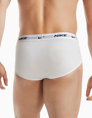 Nike Everyday Cotton 3 pack briefs with fly in white - ShopStyle