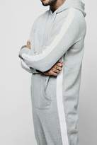 Thumbnail for your product : boohoo Hooded Onesie With Side Taping