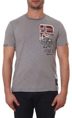 Napapijri Men's Grey Cotton T-shirt