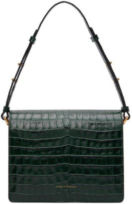 Marge Sherwood Green Croc Vintage Brick Bag