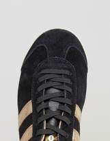Thumbnail for your product : Gola Bullet Suede Sneakers In Black With Gold Detail
